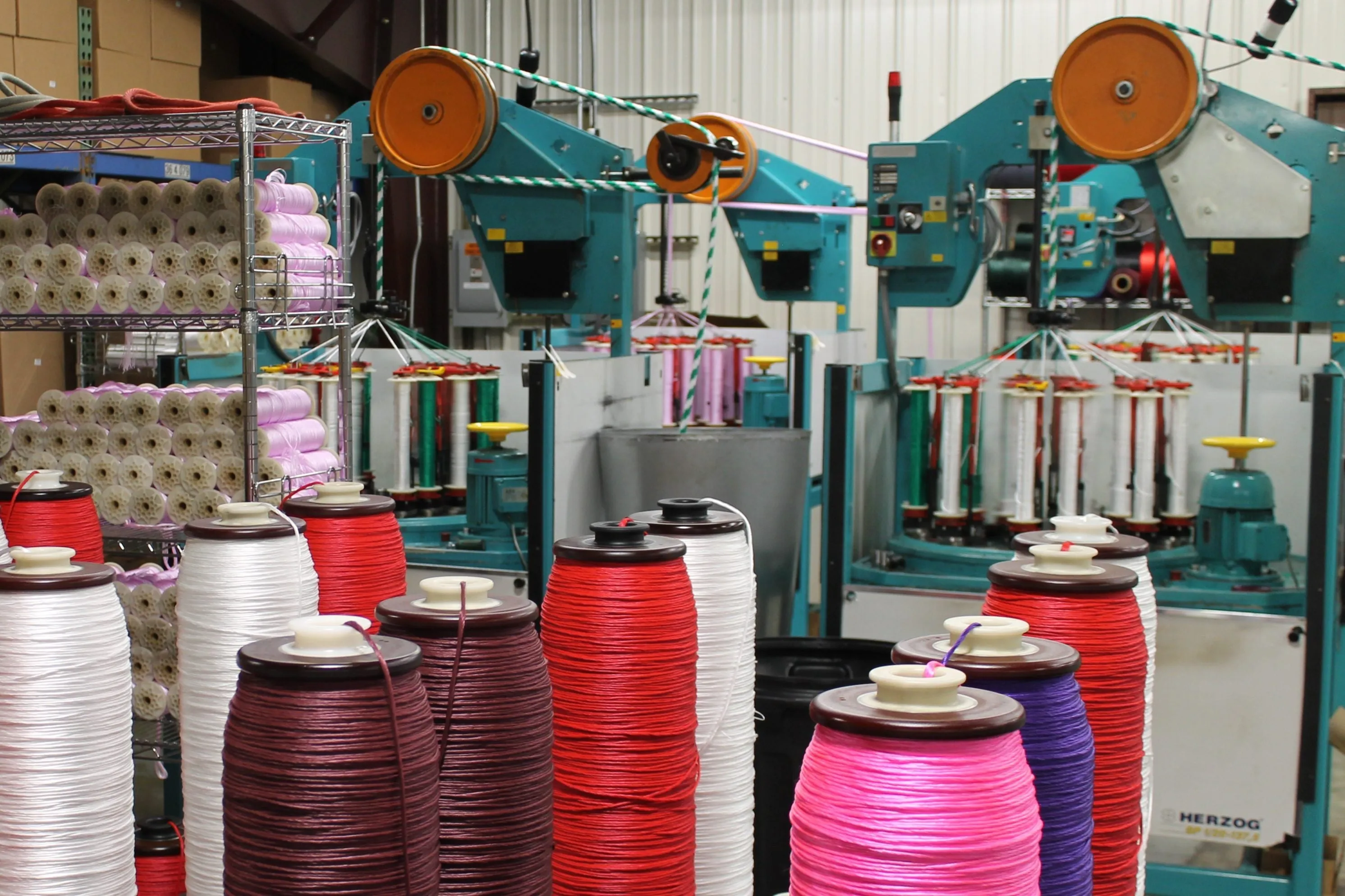Green and Red Solid Braided Multifilament Polypropylene Rope