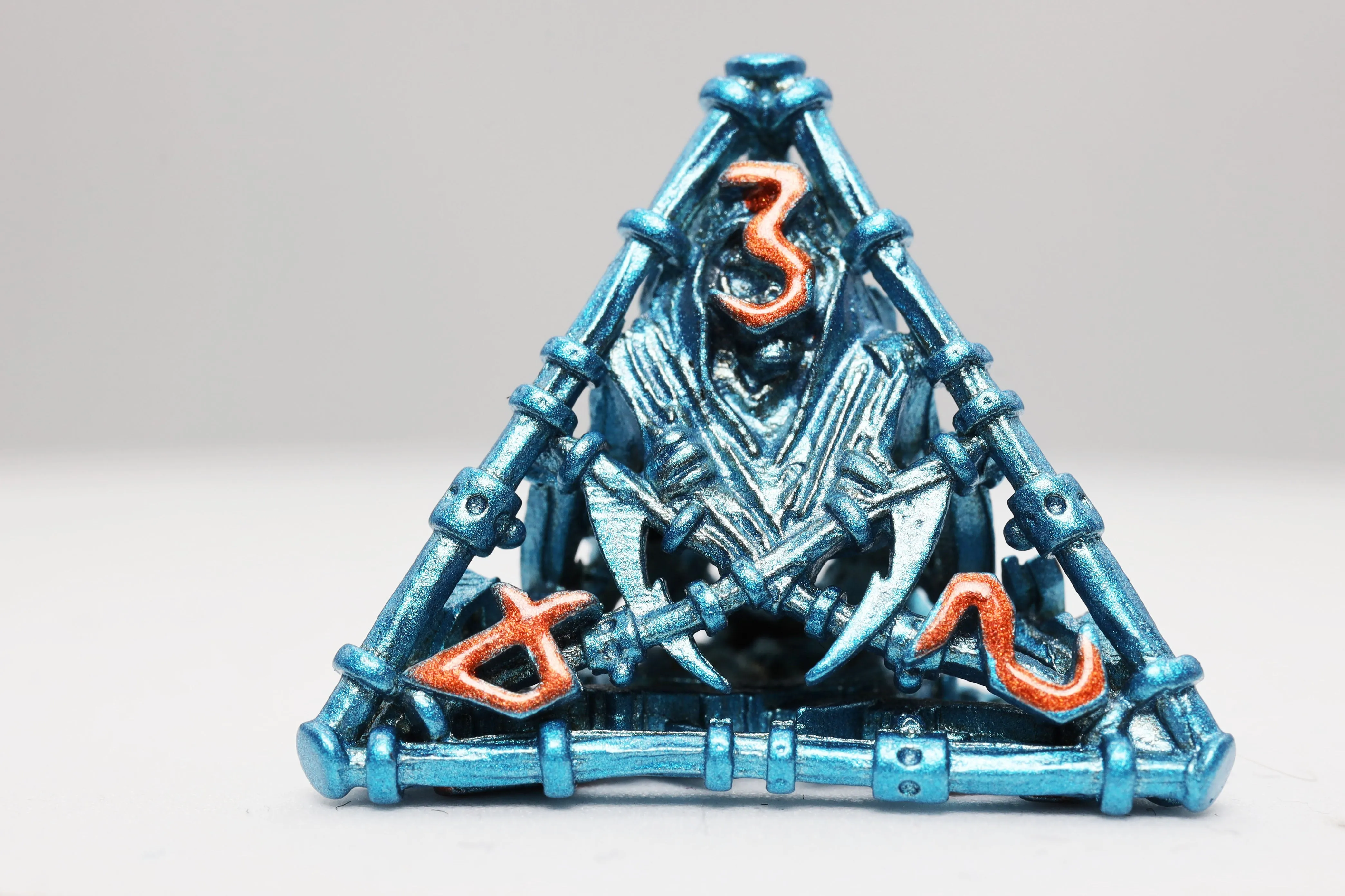 Grim Scythe: Blue - Metal RPG Dice Set
