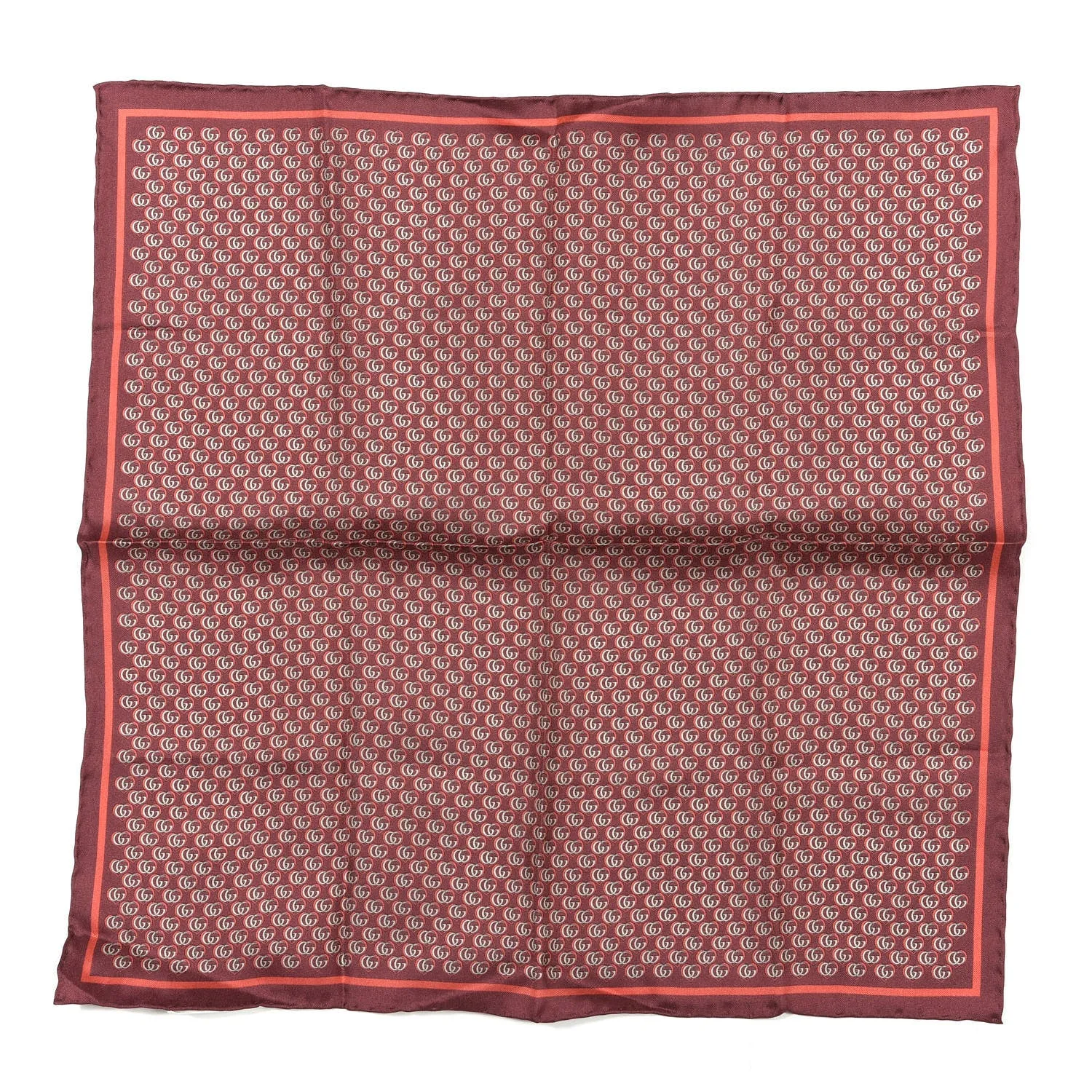 Gucci GG Monogram Hearts Pocket Square in Red