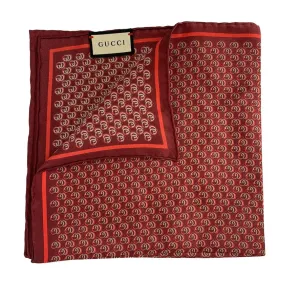 Gucci GG Monogram Hearts Pocket Square in Red