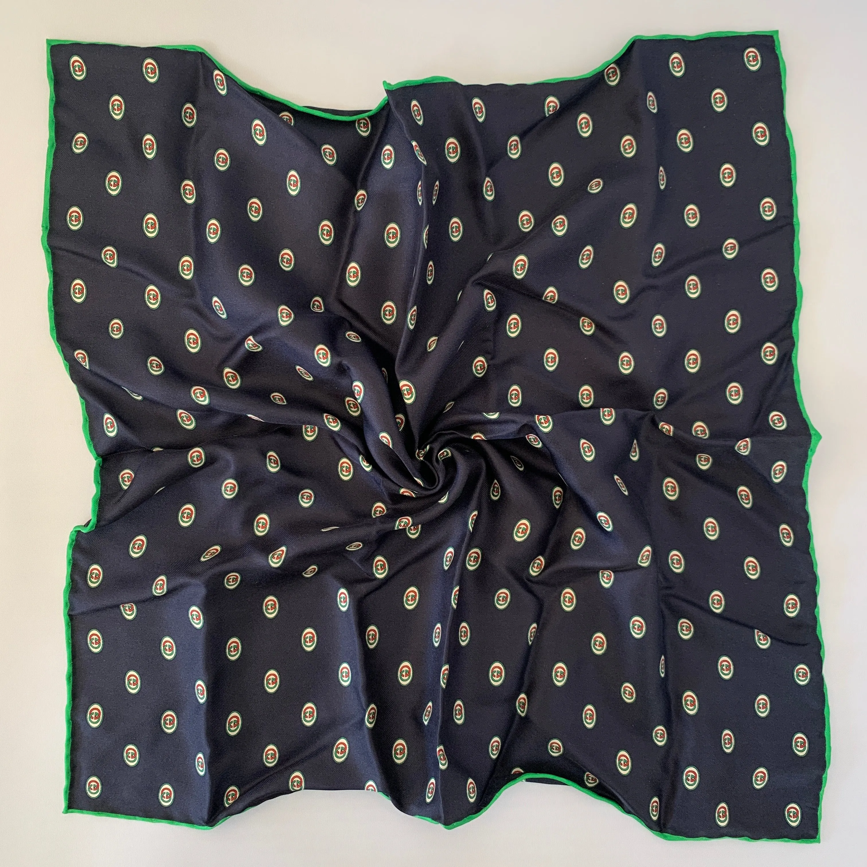 Gucci Interlocking GG Print Pocket Square in Midnight Blue