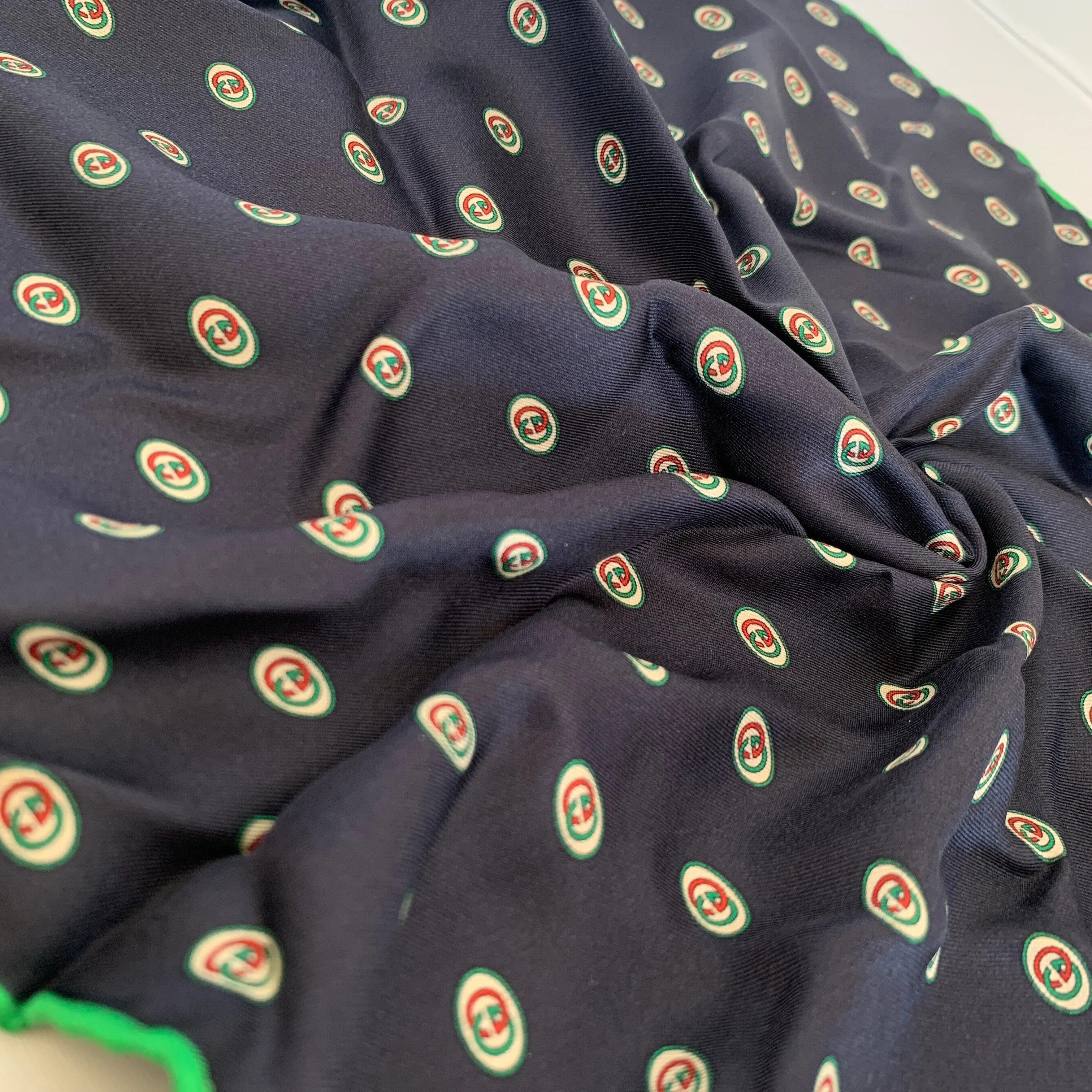 Gucci Interlocking GG Print Pocket Square in Midnight Blue
