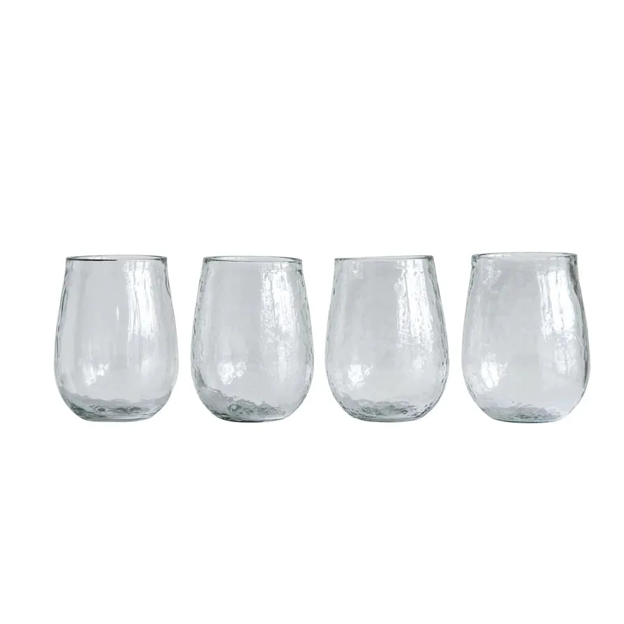 Hammered Wine Glass