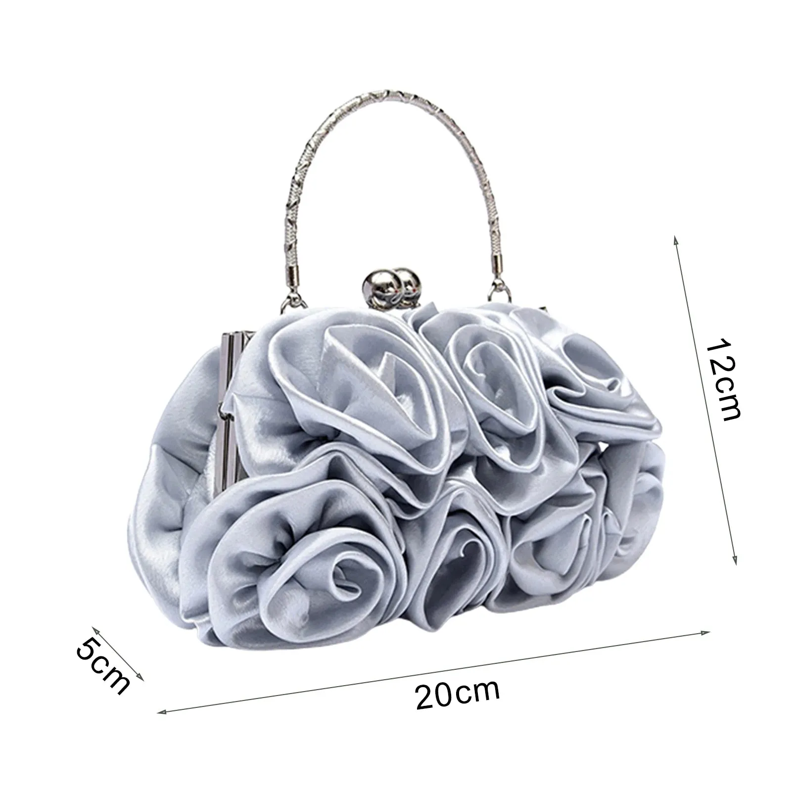 Handbag Women's Tote Bag Rose Flower Pattern Clutch Bags Evening Party Bridal Handbag bags for women bolsa feminina bolso mujer