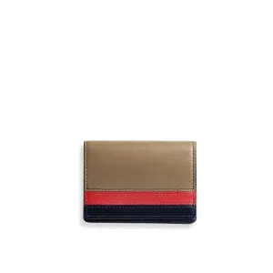 Hanover Bi-colour Folding Card Holder in Saddle Leather