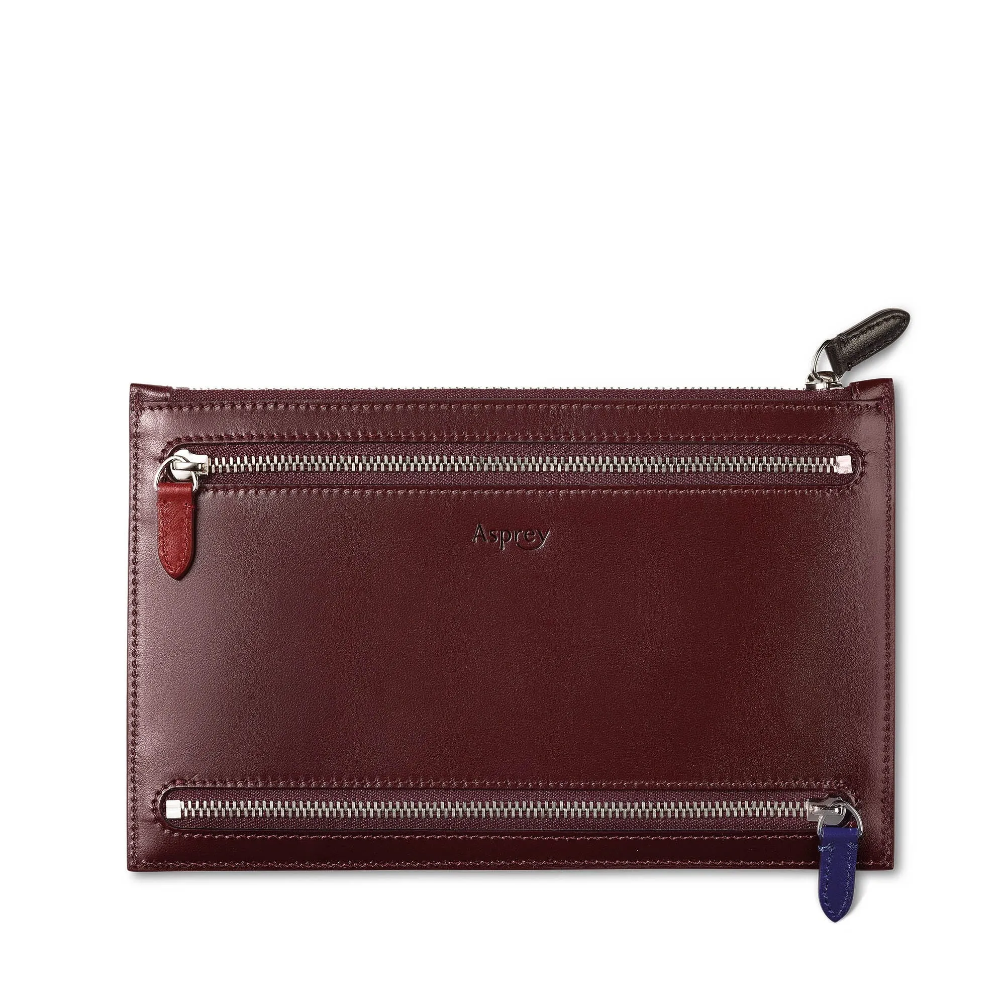 Hanover Multi Zip Case in Saddle Leather