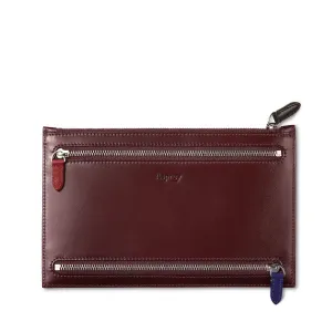Hanover Multi Zip Case in Saddle Leather
