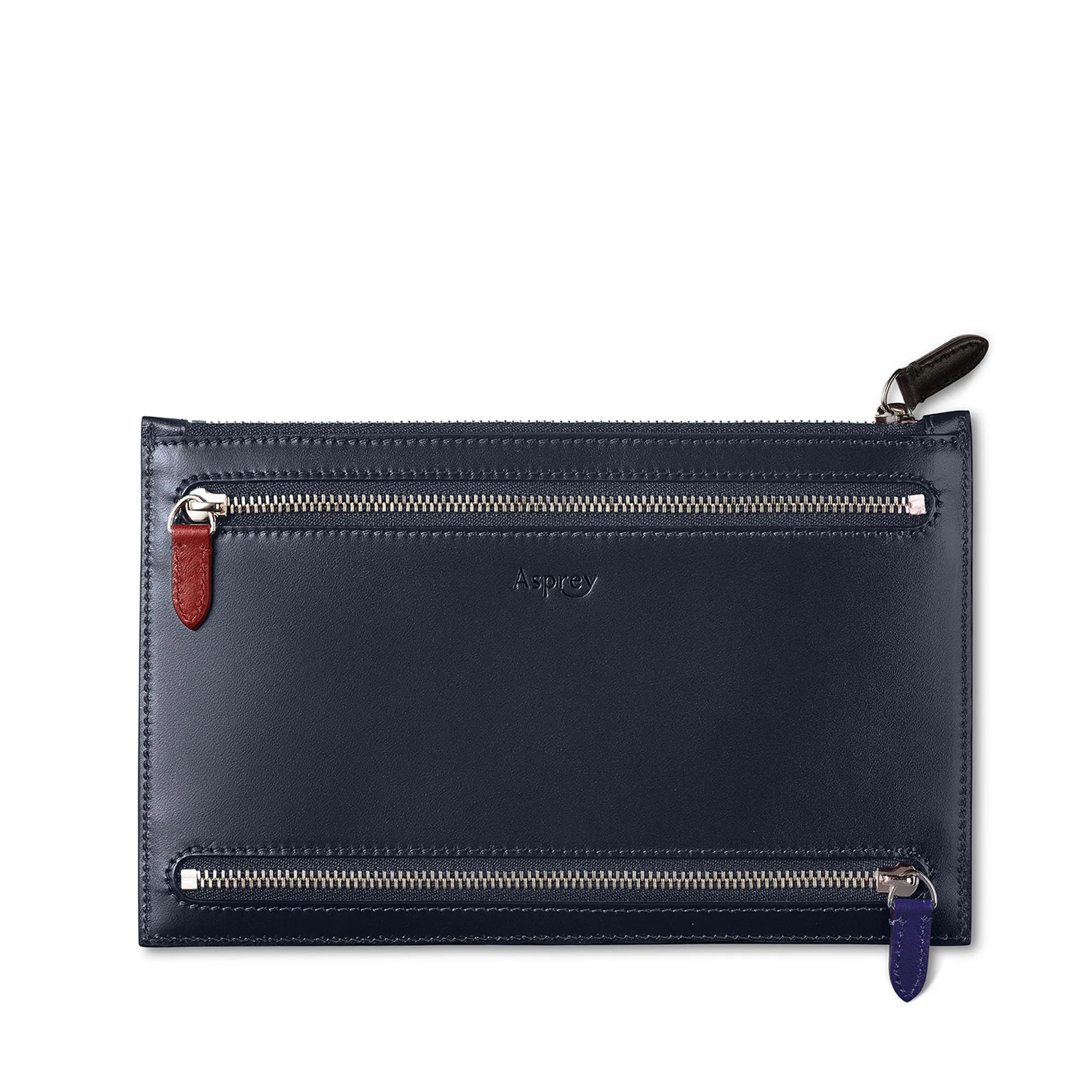 Hanover Multi Zip Case in Saddle Leather
