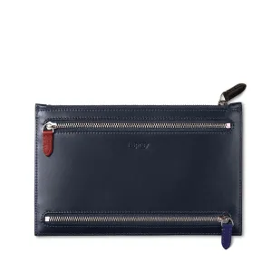 Hanover Multi Zip Case in Saddle Leather
