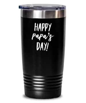 Happy Papa's Day Metal Insulated Drink Tumbler Travel Cup Funny Gift
