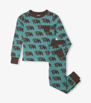 Hatley Bamboo Pajama Set - Walking Bear