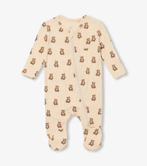 Hatley Classic Zip Footie - Teddy Bears