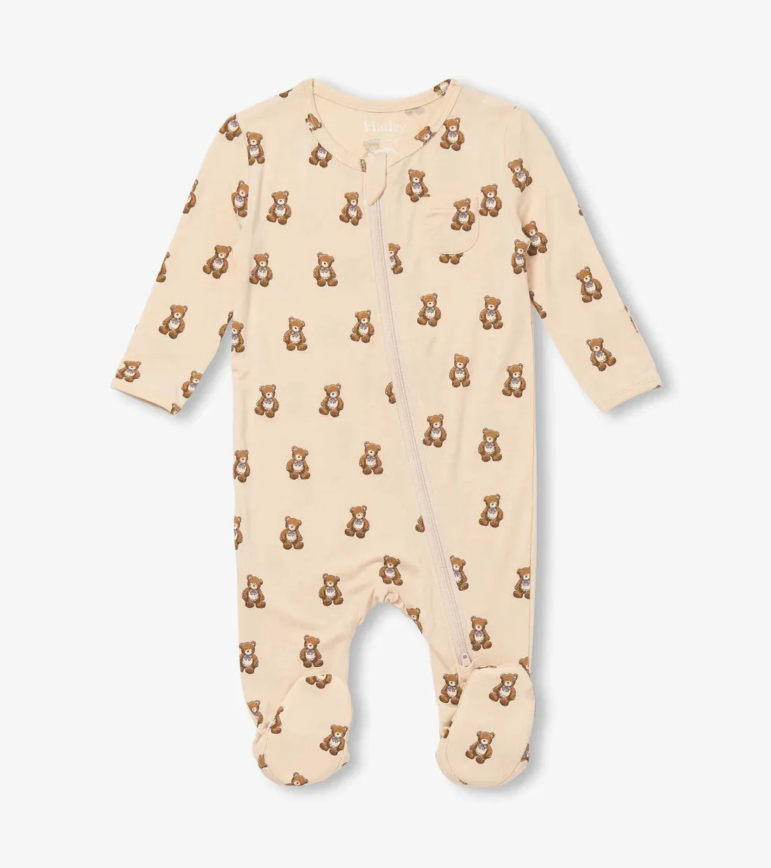 Hatley Classic Zip Footie - Teddy Bears