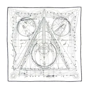 Hermes Silk Score Pocket Square