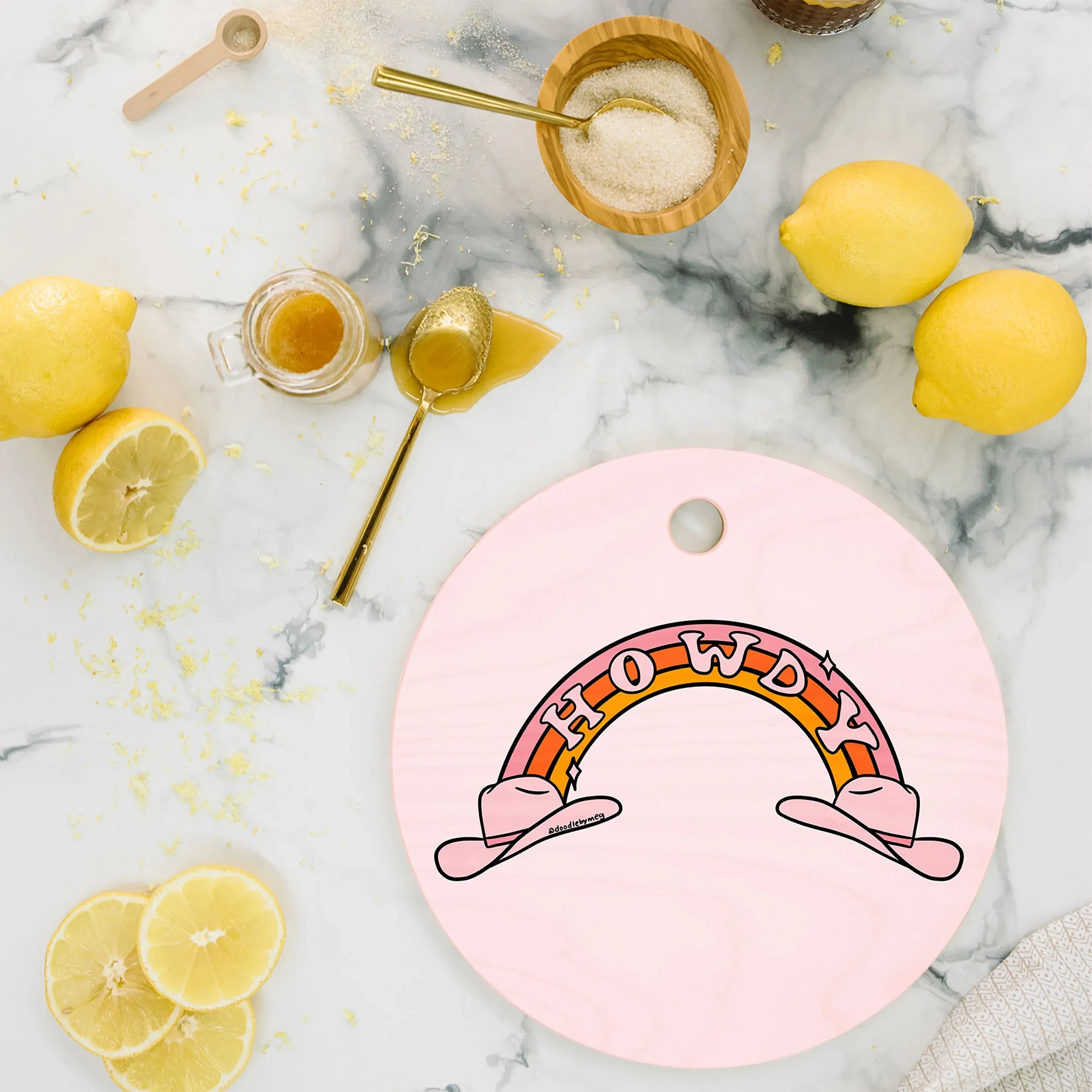 Howdy Rainbow Cutting Board