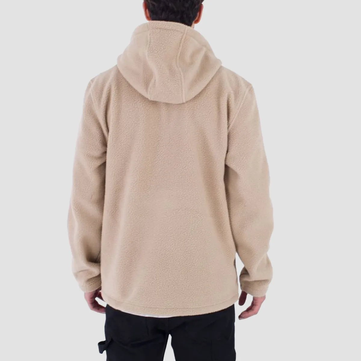 Hurley Burrito Sherpa 1/4 Zip Pullover Hoodie Khaki