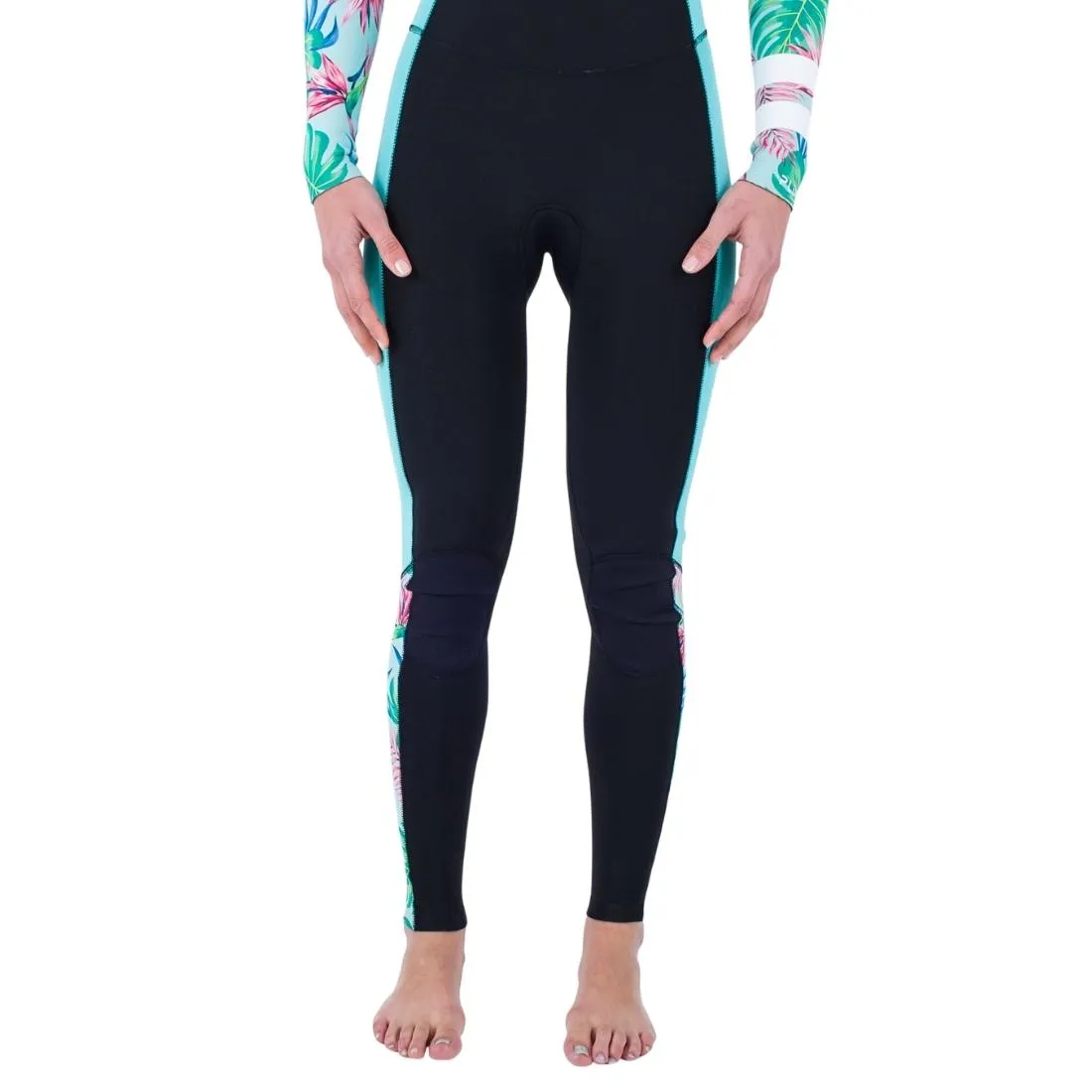 Hurley Womens Plus Printed 3/2mm Chest Zip Full Wetsuit - Java Tropical