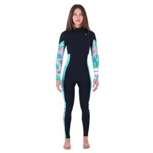 Hurley Womens Plus Printed 3/2mm Chest Zip Full Wetsuit - Java Tropical