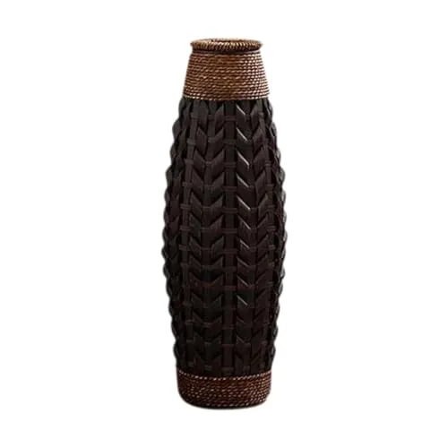 ILSMYSUTRA Hand Woven Vase Retro Handmade Woven Plant Holder for Table Home Decor Hotel M|Vases