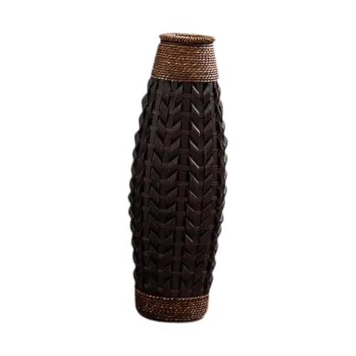 ILSMYSUTRA Hand Woven Vase Retro Handmade Woven Plant Holder for Table Home Decor Hotel M|Vases