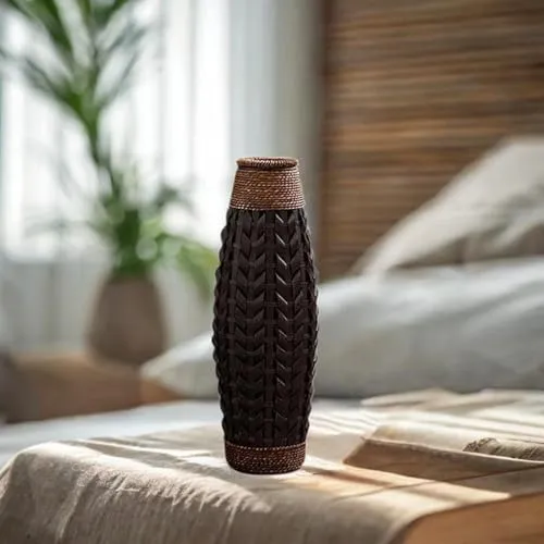 ILSMYSUTRA Hand Woven Vase Retro Handmade Woven Plant Holder for Table Home Decor Hotel M|Vases