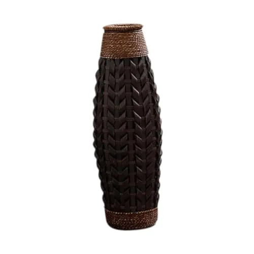 ILSMYSUTRA Hand Woven Vase Retro Handmade Woven Plant Holder for Table Home Decor Hotel M|Vases
