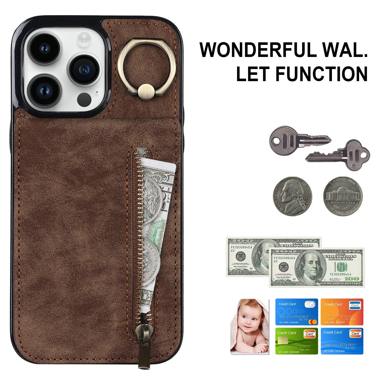 INSTOCK- Multifunctional mobile phone leather case