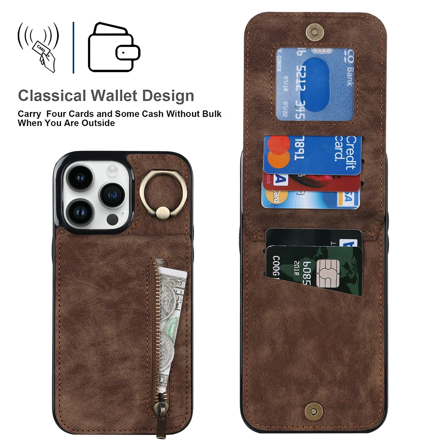 INSTOCK- Multifunctional mobile phone leather case