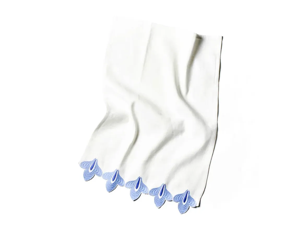 IRIS BLUE SPROUT TRIM HAND TOWEL