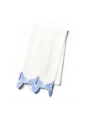 IRIS BLUE SPROUT TRIM HAND TOWEL