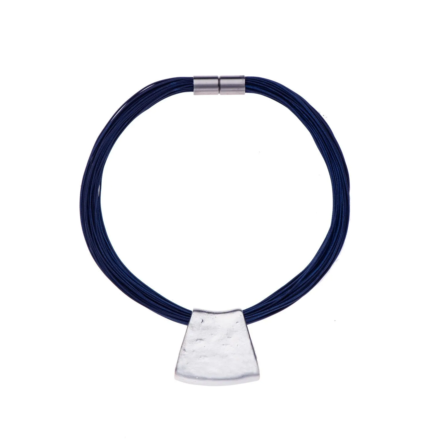 Jessica - Turquoise cord & 24K gold pendant necklace