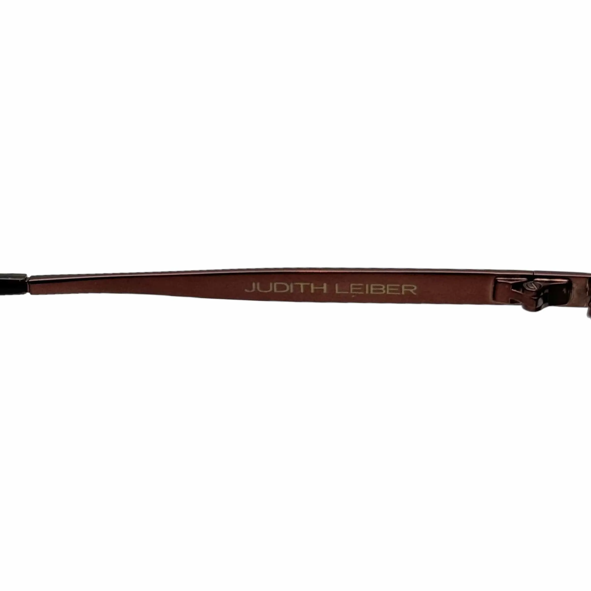JUDITH LEIBER Vintage Aviator Sunglasses with Red Swarovski Crystals - Bronze