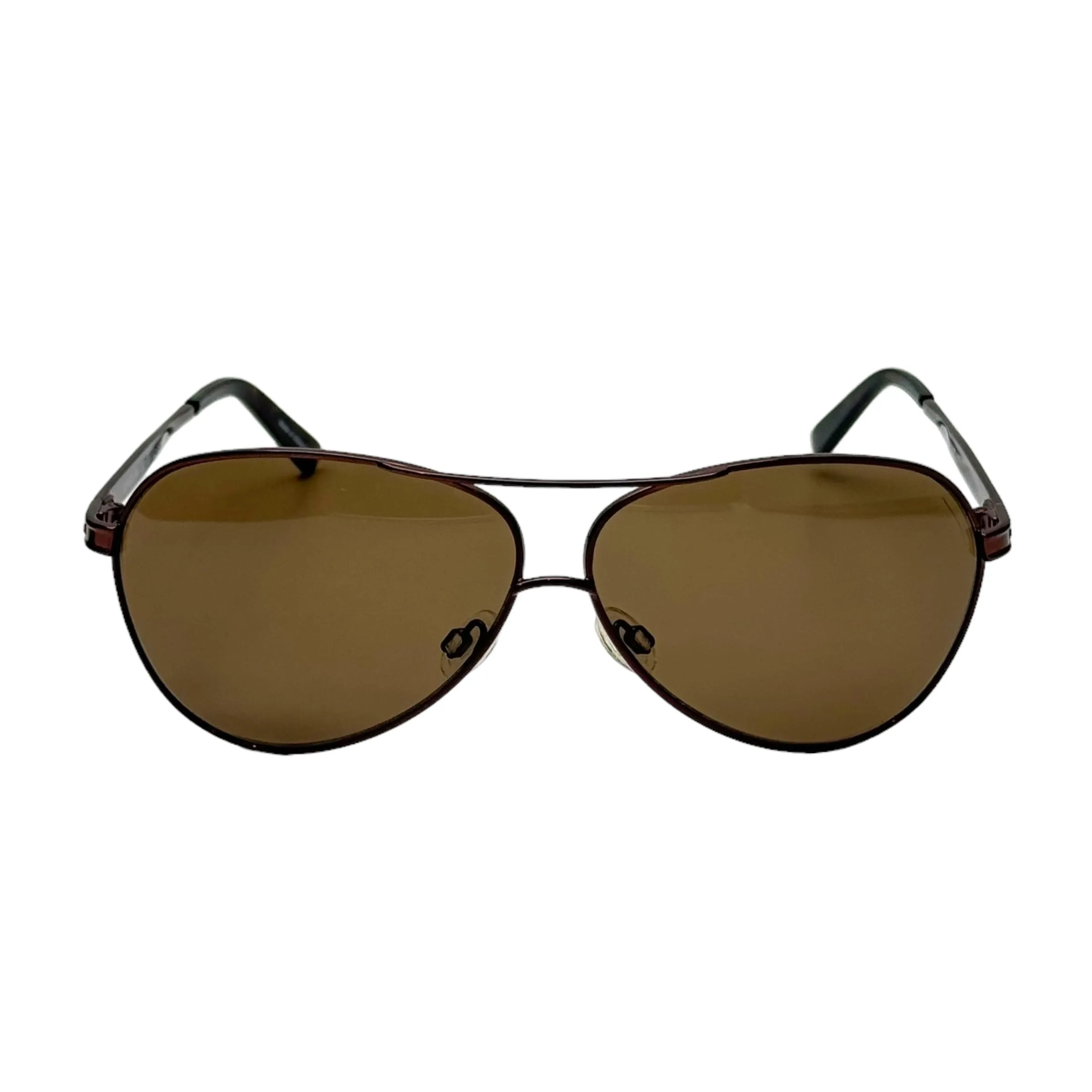 JUDITH LEIBER Vintage Aviator Sunglasses with Red Swarovski Crystals - Bronze