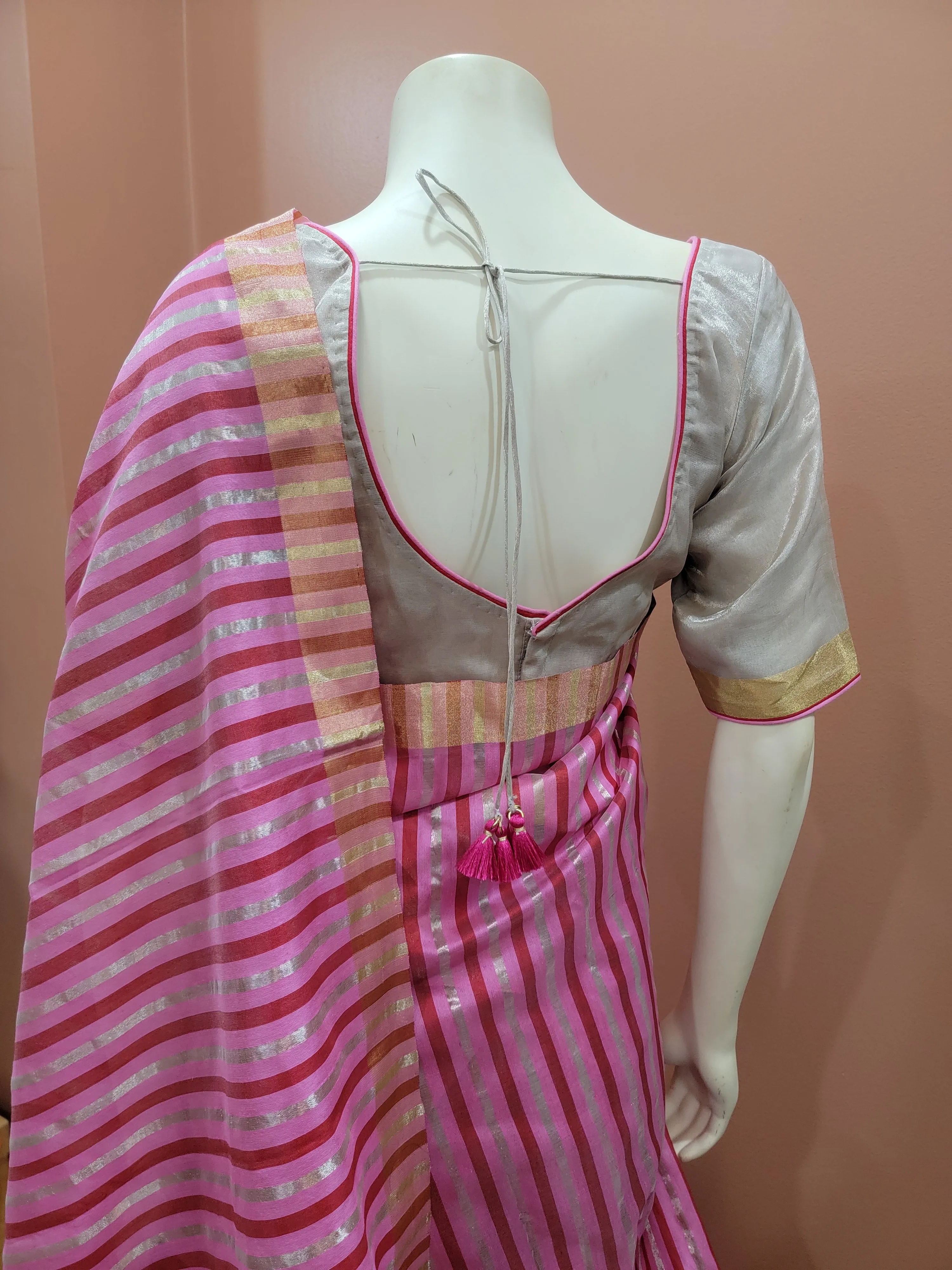 Katan Chanderi Silk Saree Collection w/ Blouse