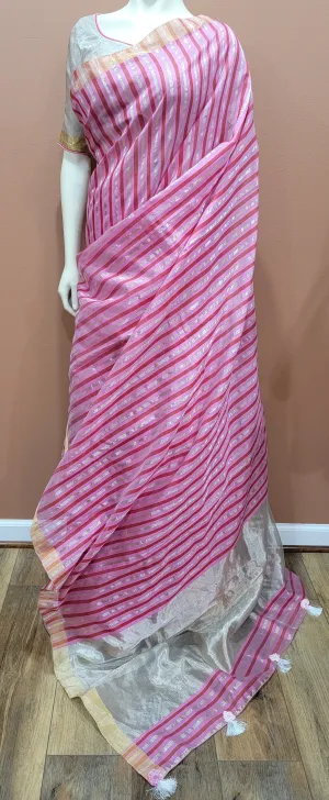 Katan Chanderi Silk Saree Collection w/ Blouse