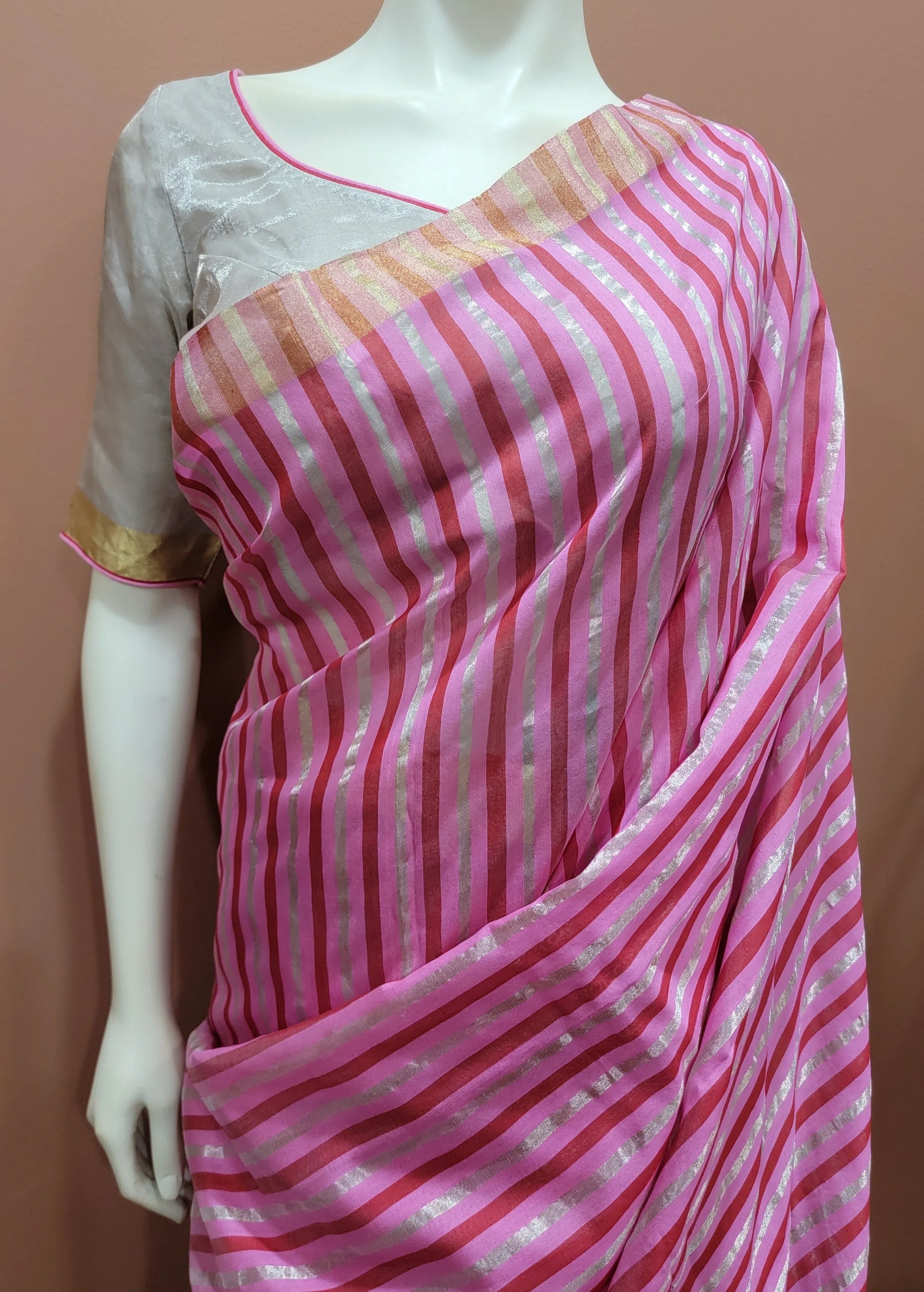 Katan Chanderi Silk Saree Collection w/ Blouse