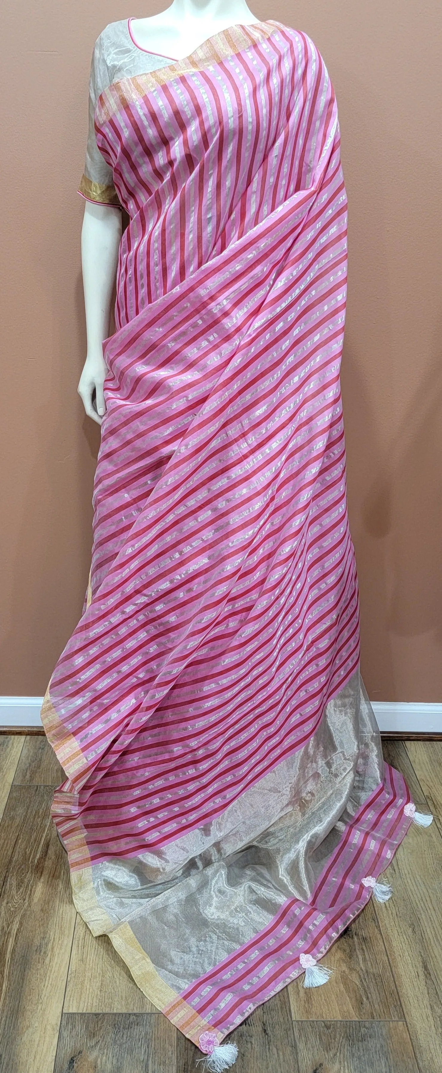Katan Chanderi Silk Saree Collection w/ Blouse