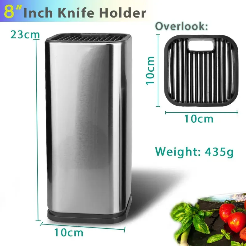 Knife Holder Stainless Steel Kitchen Knife Stand Multifunctional Chef Ceramic Santoku Knife Block Kitchenware Cooking Tool