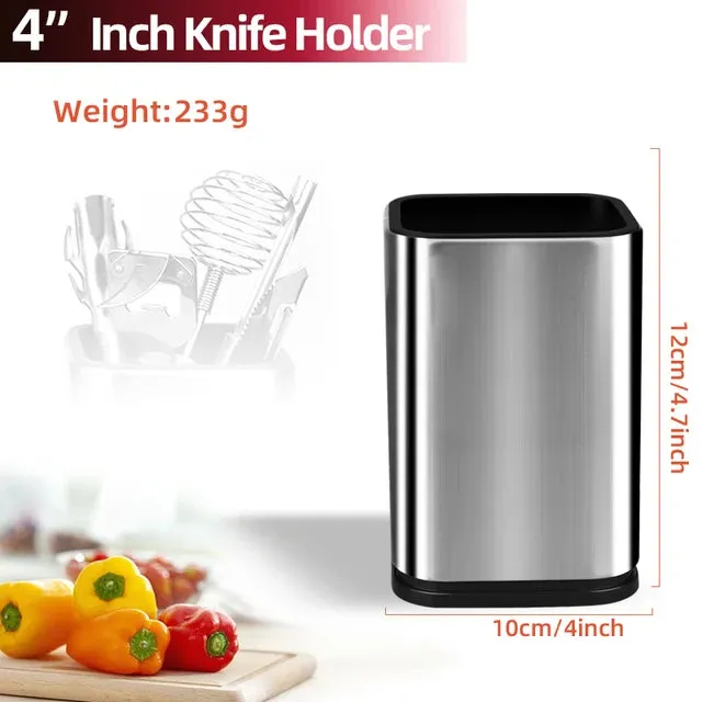 Knife Holder Stainless Steel Kitchen Knife Stand Multifunctional Chef Ceramic Santoku Knife Block Kitchenware Cooking Tool