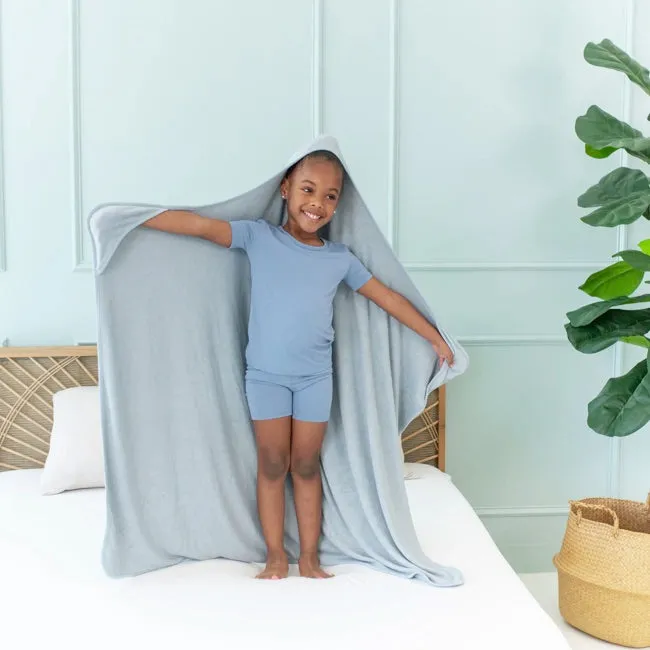 Kyte Baby Toddler Hooded Bath Towel in Fog