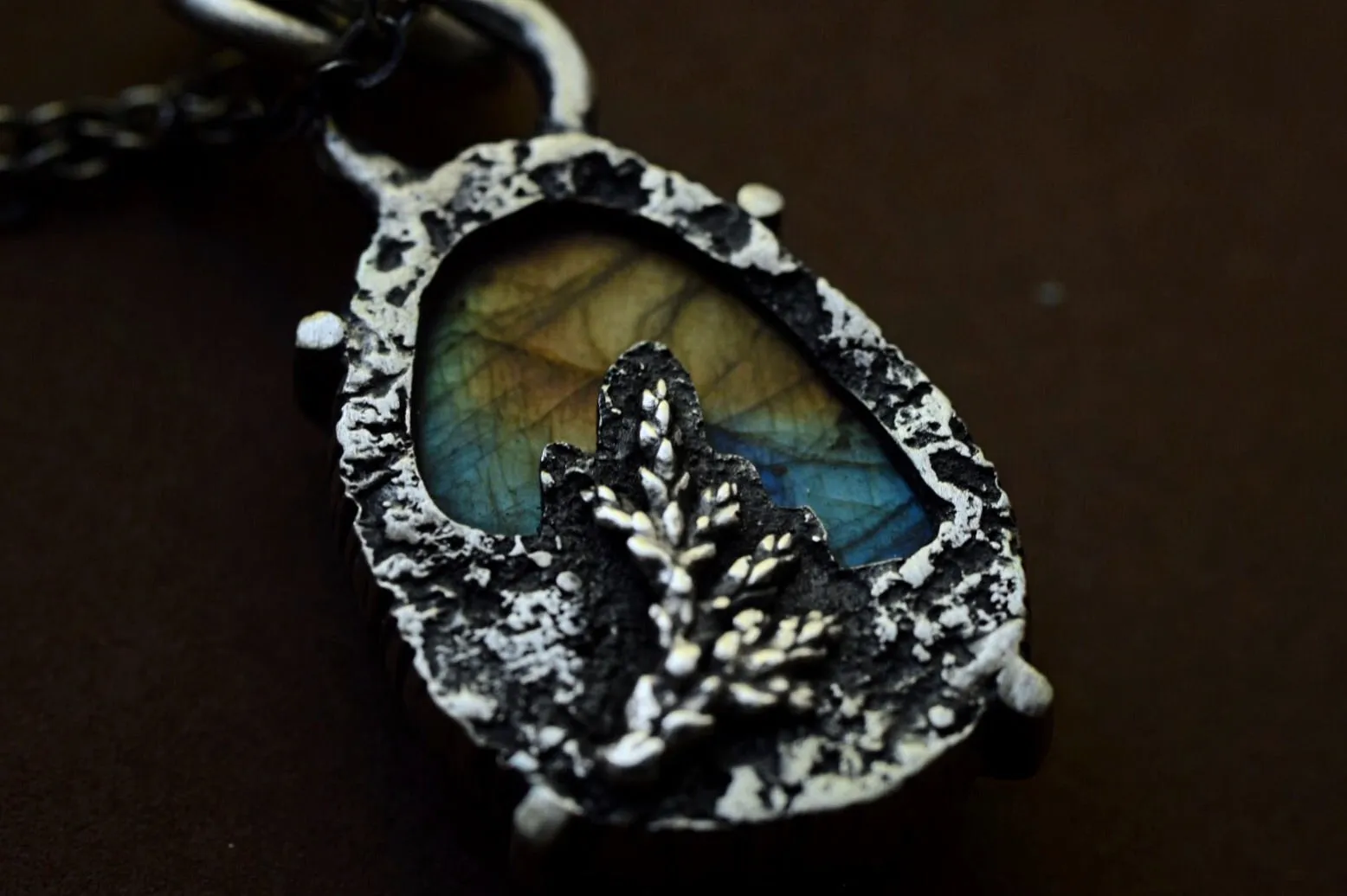 Labradorite Fern Necklace