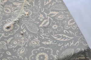 Laminated Cotton Linen Fabric - Grace in Gray - By the Yard 92876 - 465