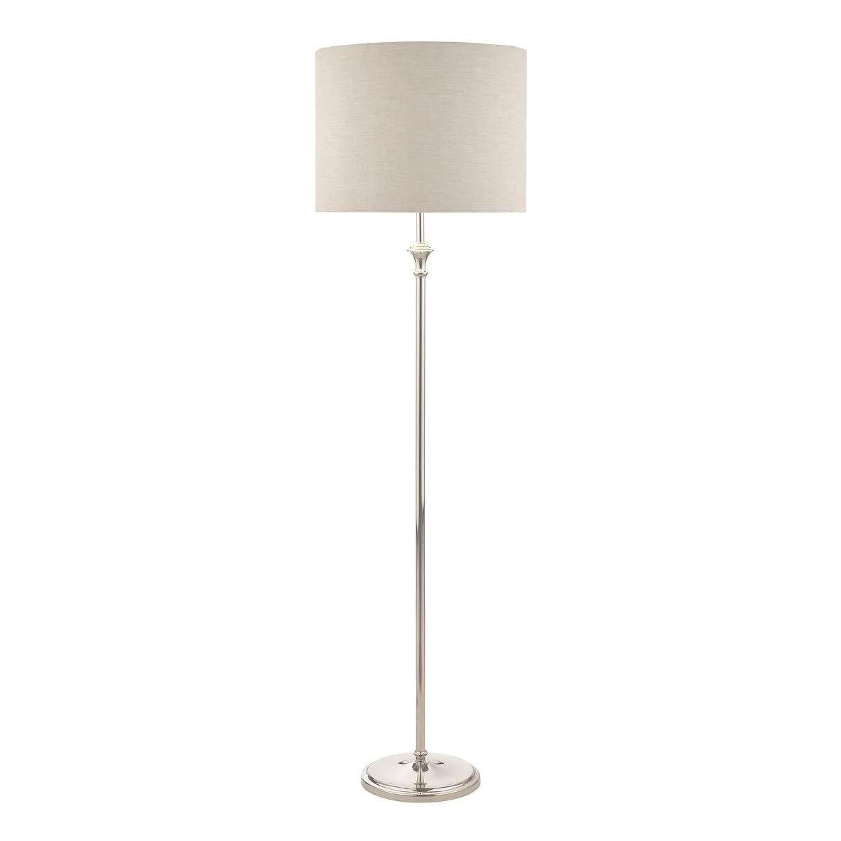 Laura Ashley Highgrove Polished Nickel LA3756091-Q  Floor Lamp With Shade