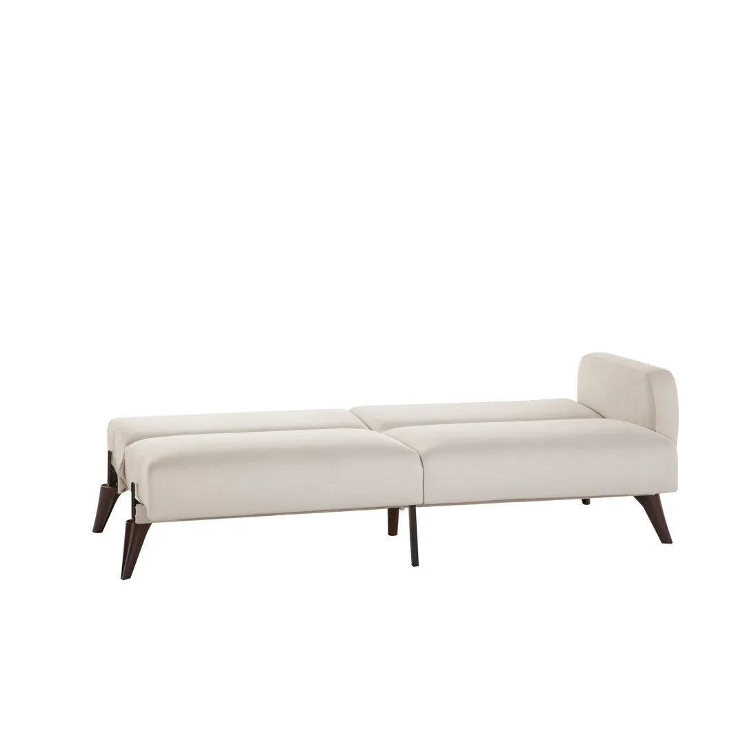 Lelana Twin 78.75 Polyester Tufted Sofa Brayden Studio® Fabric: Beige