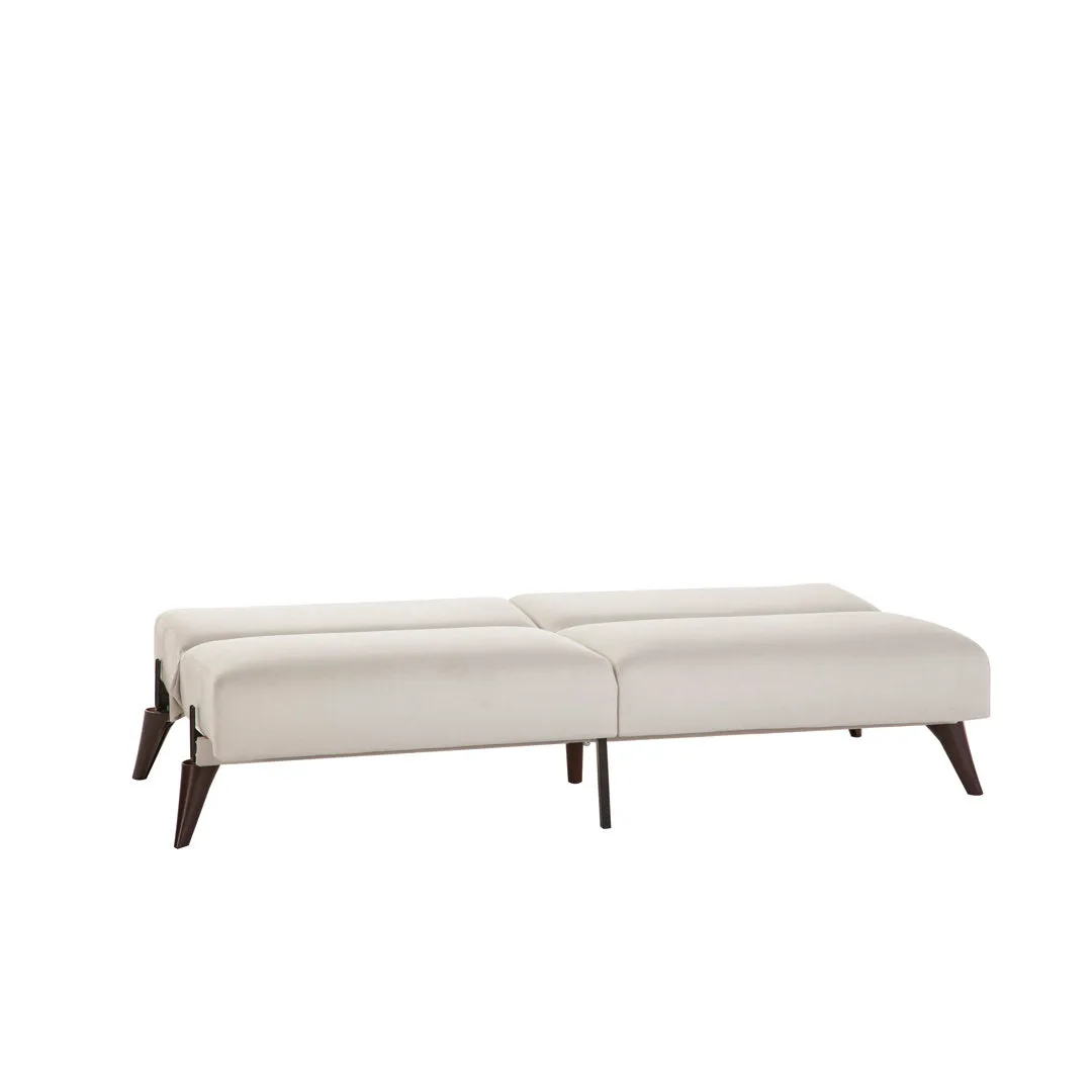 Lelana Twin 78.75 Polyester Tufted Sofa Brayden Studio® Fabric: Beige