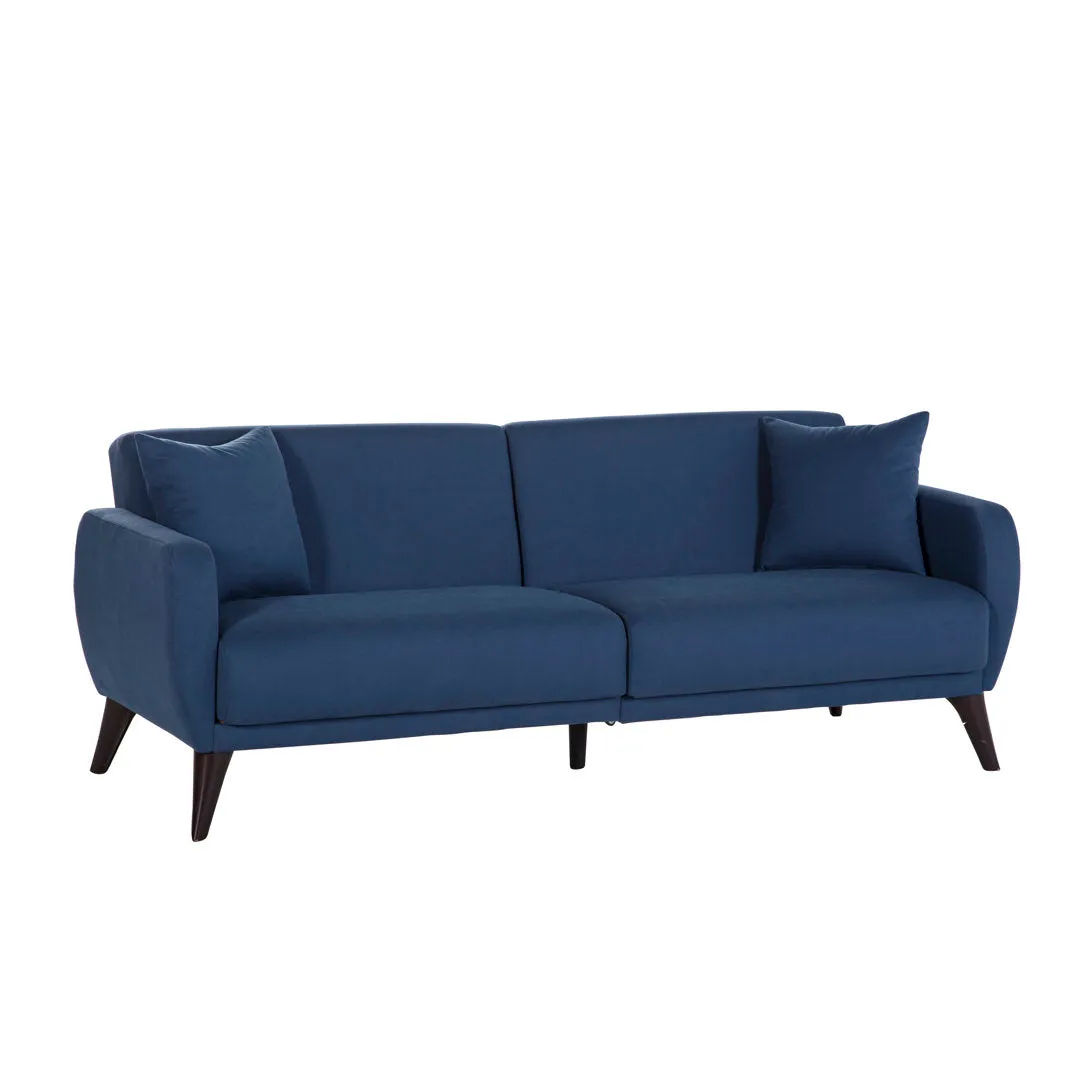 Lelana Twin 78.75 Polyester Tufted Sofa Brayden Studio® Fabric: Blue