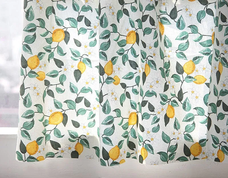Lemon Cotton Linen Fabric, Quality Korean Fabric, 55" Wide - By the Yard /42782