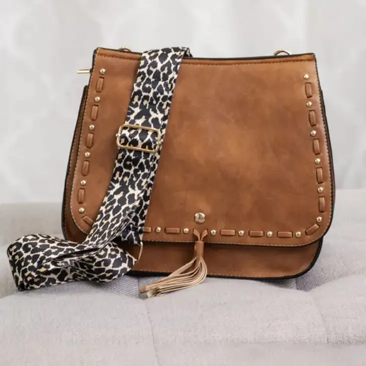 Leopard Guitar Strap Saddle Bag