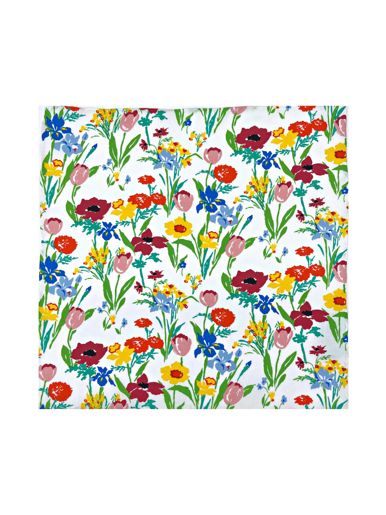 Les Fluers Silk Pocket Square