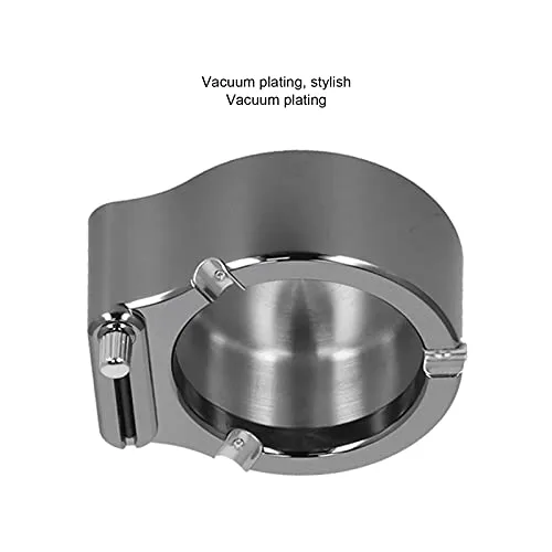 Lighter Ashtray, Anti Oxidation 3 Slot Broken Resistant Durable Ashtray Stainless Steel Easy to Wash for Office for Home(Black)